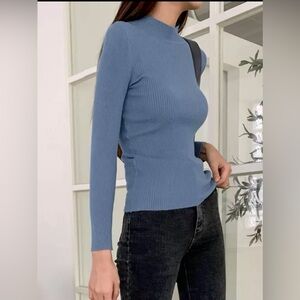 DAZY Women's Collar Long Sleeve Casual Business Pullover Sweater Size Medium